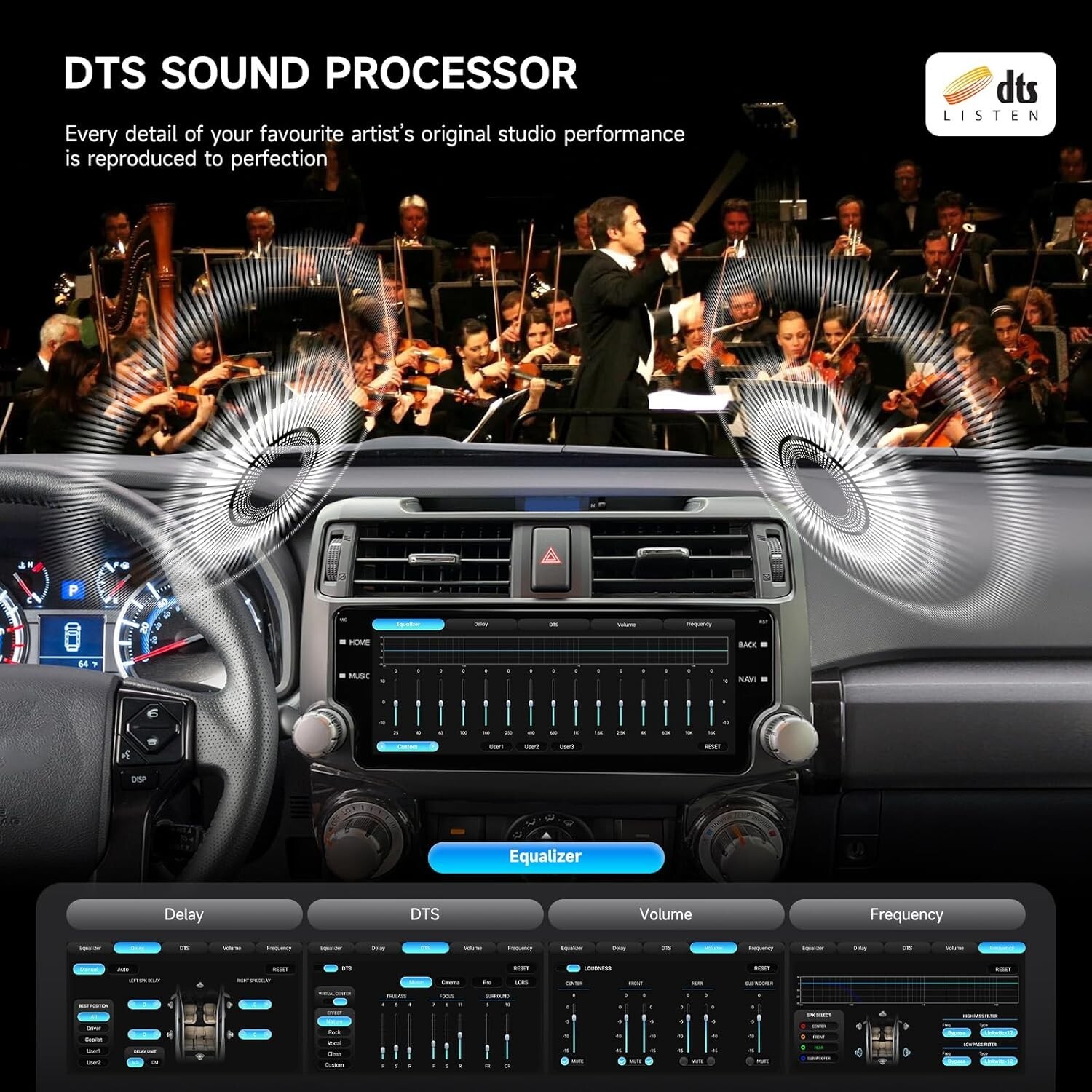Dasaita 10.2″ Apple CarPlay Android 13 Car Radio for Toyota 4Runner 2010-2019 BT