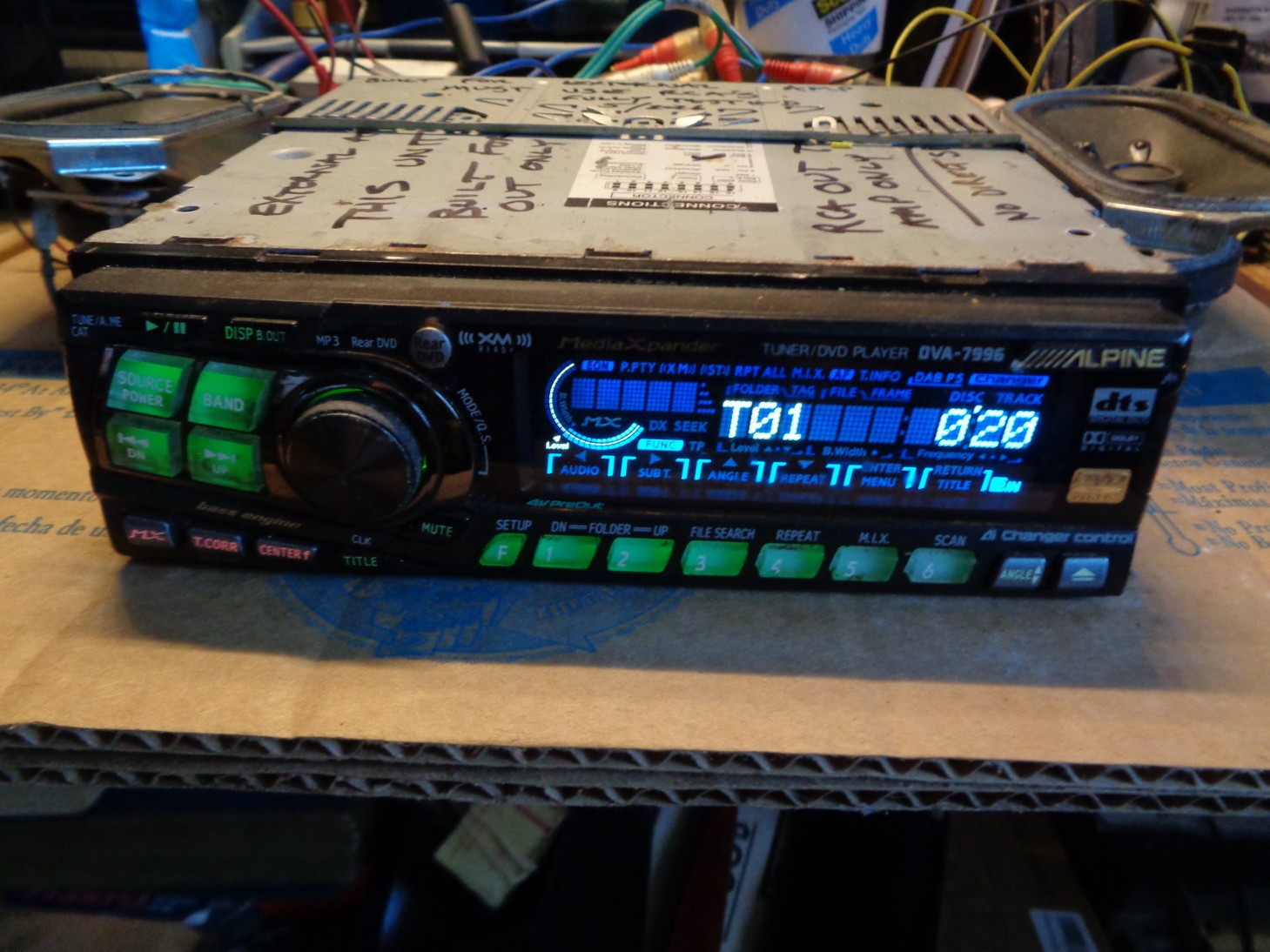 OK Used Tested Alpine DVA-7996 CD/DVD Player FM AM Stereo Radio Aux Video Output