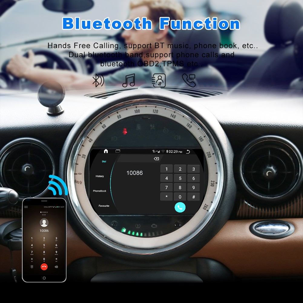 Car Stereo Radio for BMW Mini Cooper R56 2007 2008 2009 2010 7″ Bluetooth DSP FM