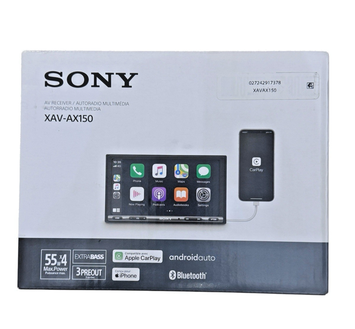 Sony XAV-AX150 6.95″ Apple CarPlay Android Auto Bluetooth Car Stereo New