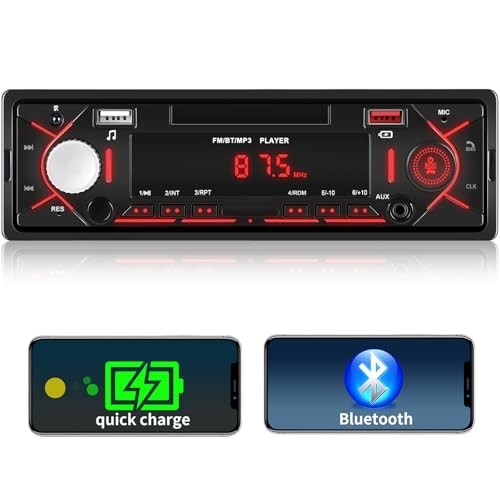 Single Din Car Stereo Bluetooth Multimedia Car Audio Receivers with Digital