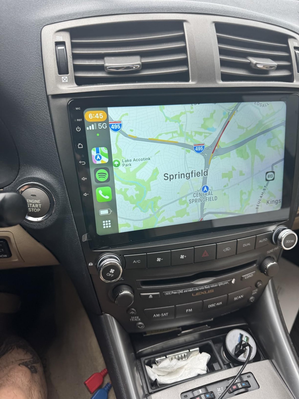 For 2006-2012 Lexus IS250 IS350 Android CarPlay Car Stereo Radio GPS Navi Player