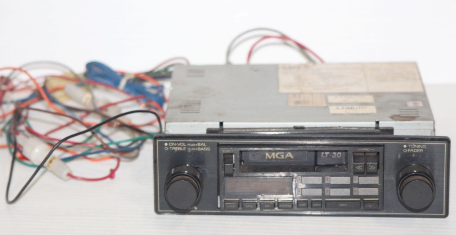 Vintage MGA LT-30 Cassette Car AM FM Radio 2 Knob Shaft Tape Deck – Powers On