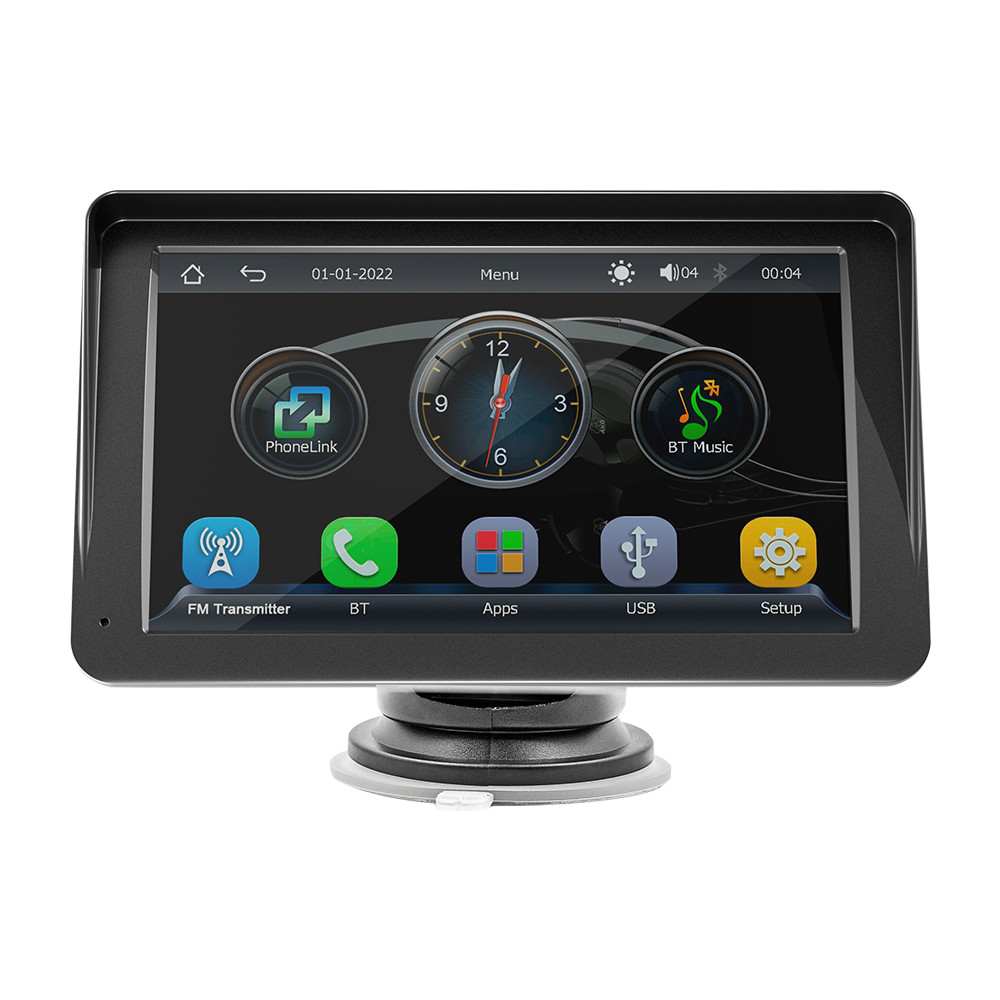 7 Inch Portable WIFI Wireless Carplay Android Auto Car Radio MP5 Player 2 DIN US