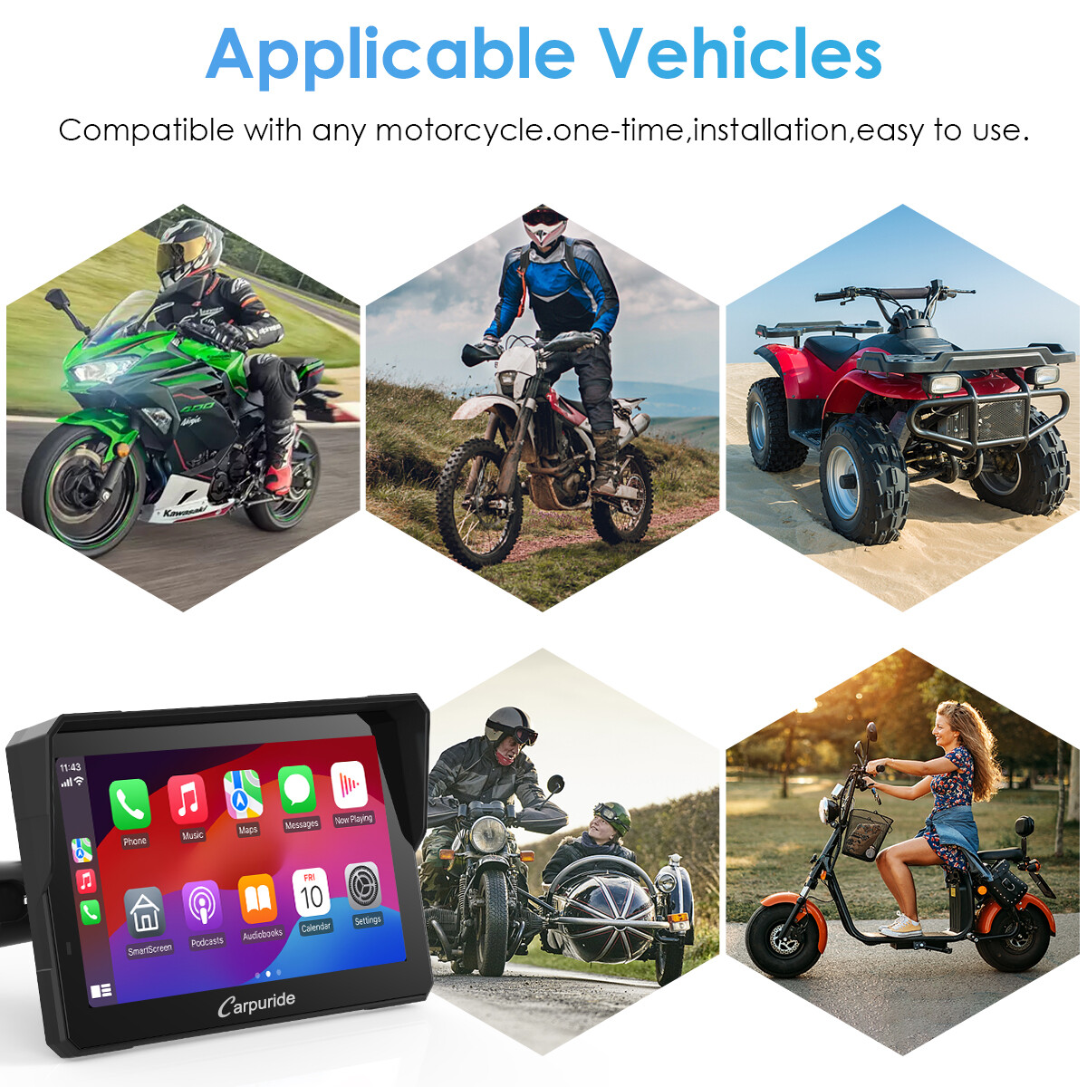 Carpuride W702Pro Wireless Carplay Android Auto Waterproof GPS with TPMS System