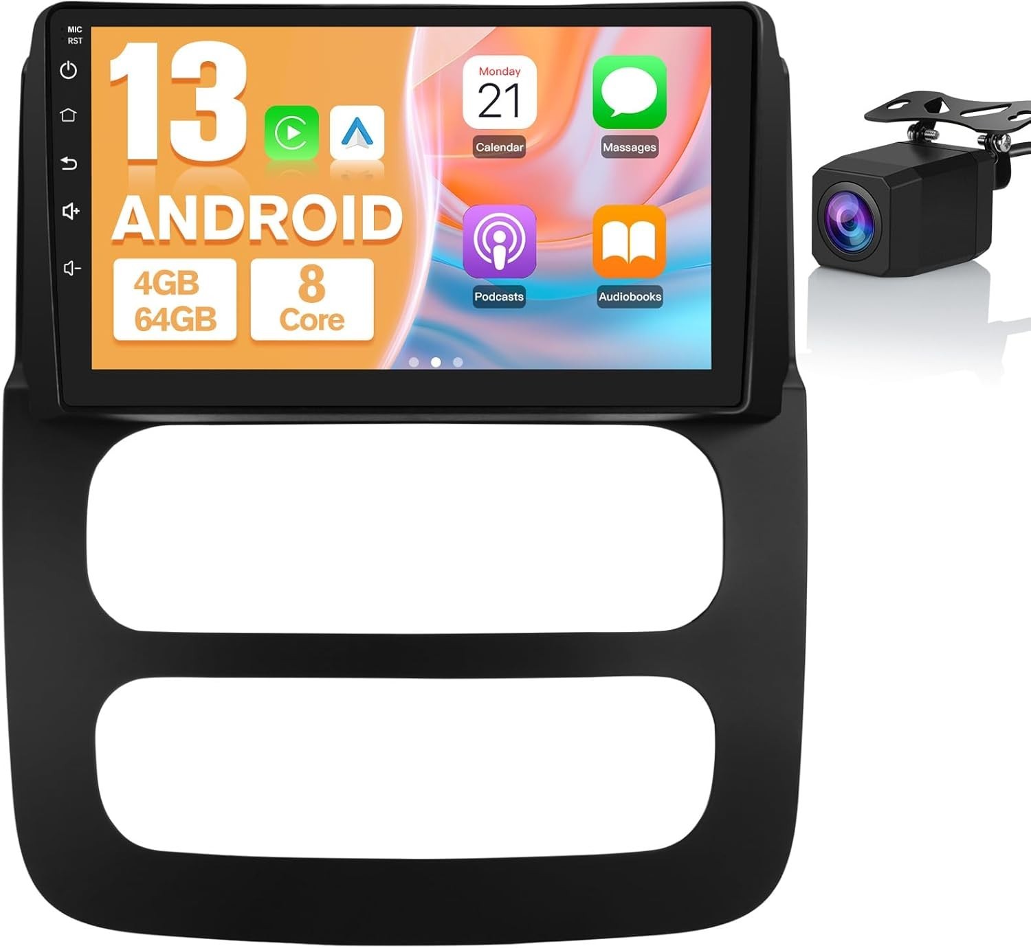 9″ 8Core 4+64G Android Auto Carplay Stereo for Dodge RAM 2002-2005