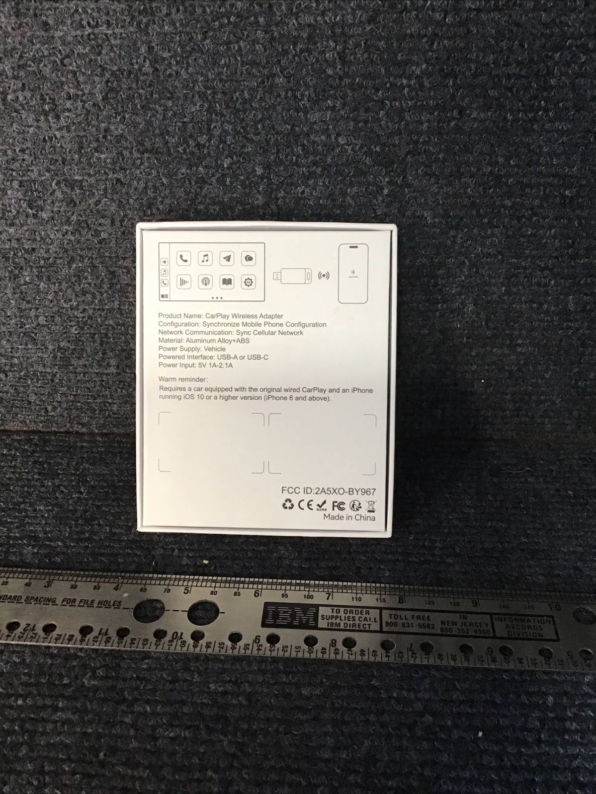 Wireless CarPlay BY967D Plug and Play No Latency Wired to Wireless 2.4 & 5.8GHZ