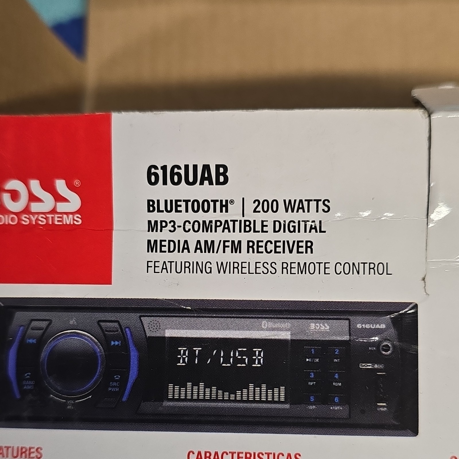 BOSS Audio Systems 616UAB 1 DIN Media Receiver Bluetooth AM/FM USB AUX