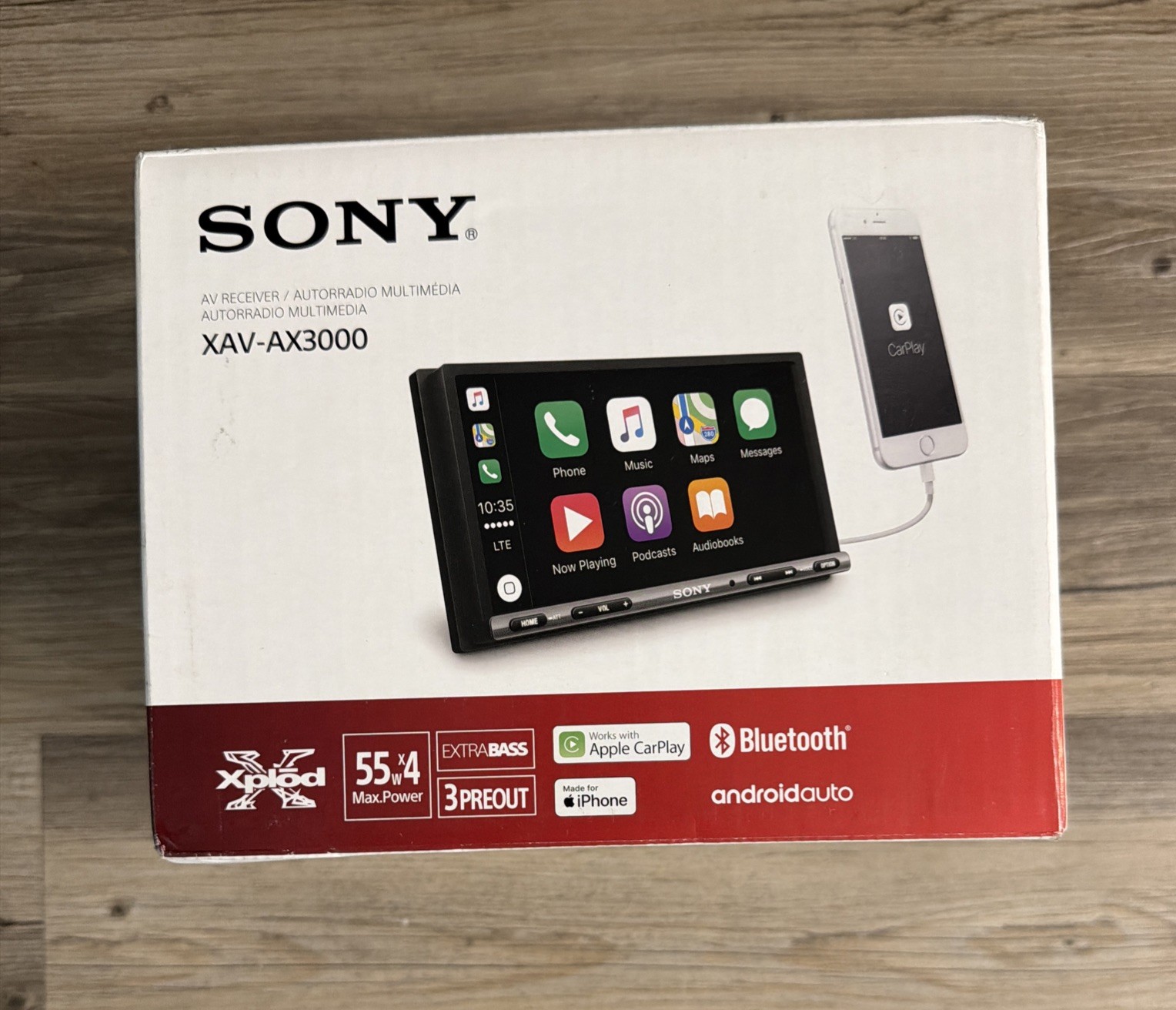 Sony XAV-AX3000 2 DIN Digital Media Receiver Touchscreen CarPlay Android Auto