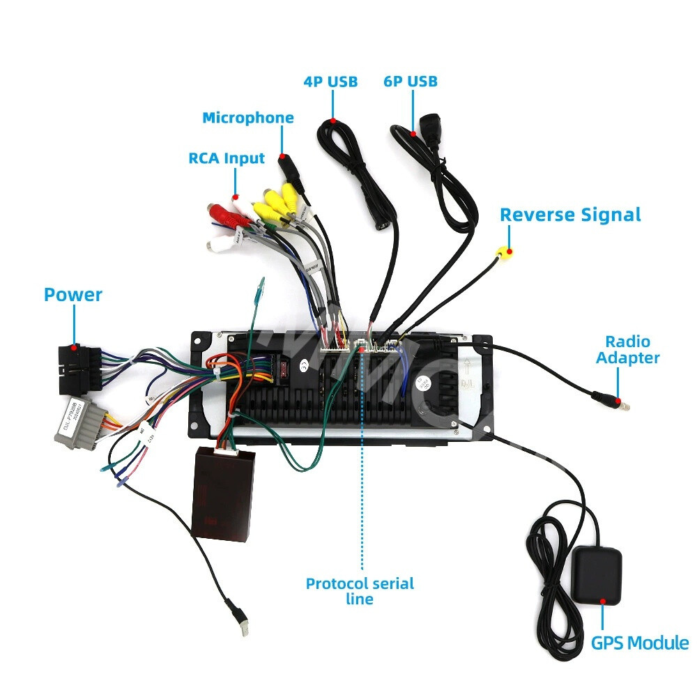 6.8in Radio Multimedia Player BT Mirror Link Cam Fit For Jeep Wrangler 2003-2006