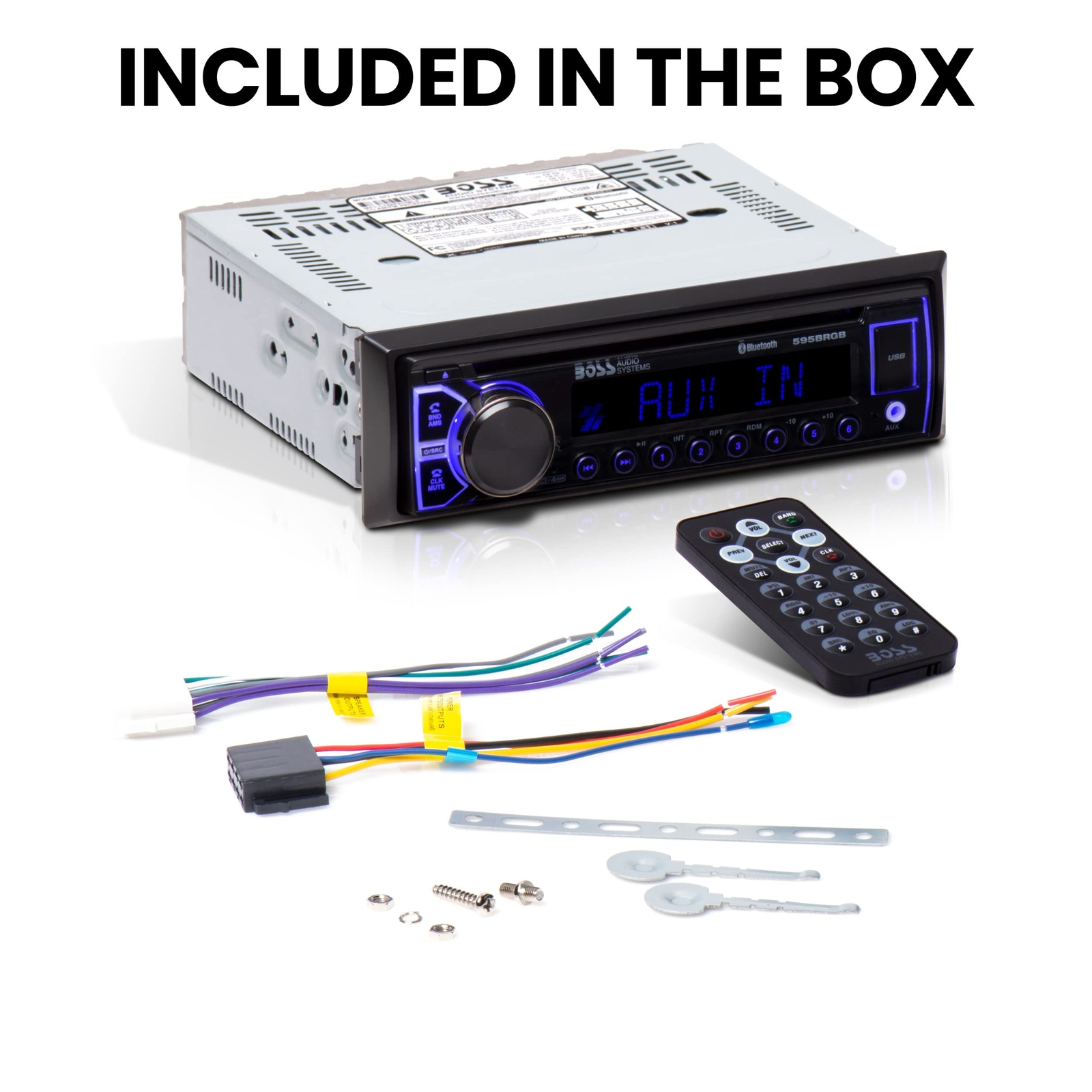 BOSS Audio Systems 595BRGB Elite Series Car Stereo System � Single Din, Bluet…