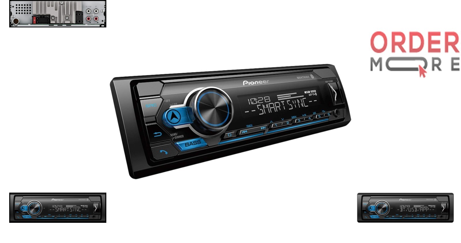 Car Digital Media Receiver Bluetooth USB AUX Pandora Spotify Smartphone Compa…