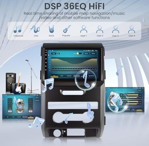 8 Core 4+32G Car Radio for Ford F150 2009-2014: Upgrade 9 Inch 4G RAM 32G ROM