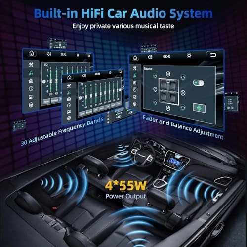 Double Din Car Stereo with CD/DVD Player – CarPlay & Android Auto – Car Style A