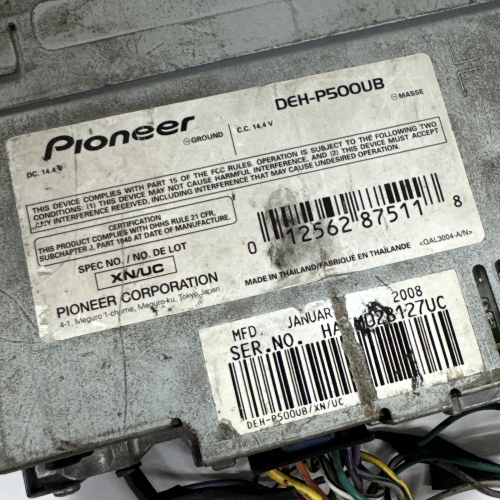 PIONEER PREMIER CAR AUDIO STEREO CD BLUETOOTH AUX OLD SCHOOL DEH-P500UB EQ SUB!