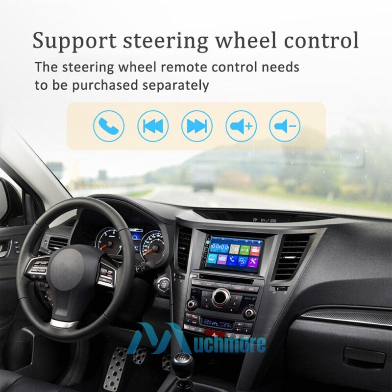 7” Double 2 Din Touch Screen Car Stereo Radio MP5 BT Android/IOS Carplay+Camera
