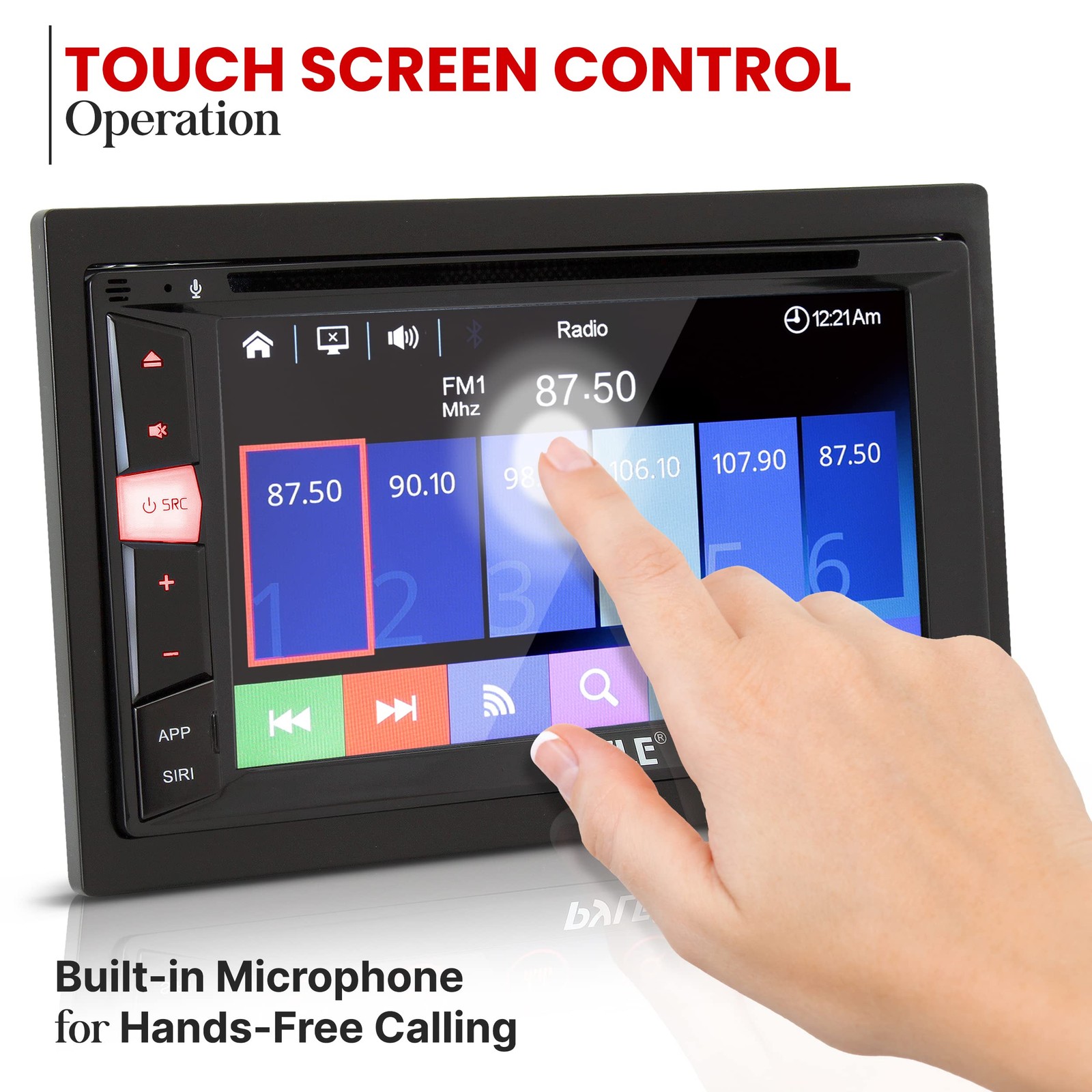 Bluetooth Double DIN DVD Player 6.2 Inch Touchscreen Car Stereo MP3 USB SD Radio