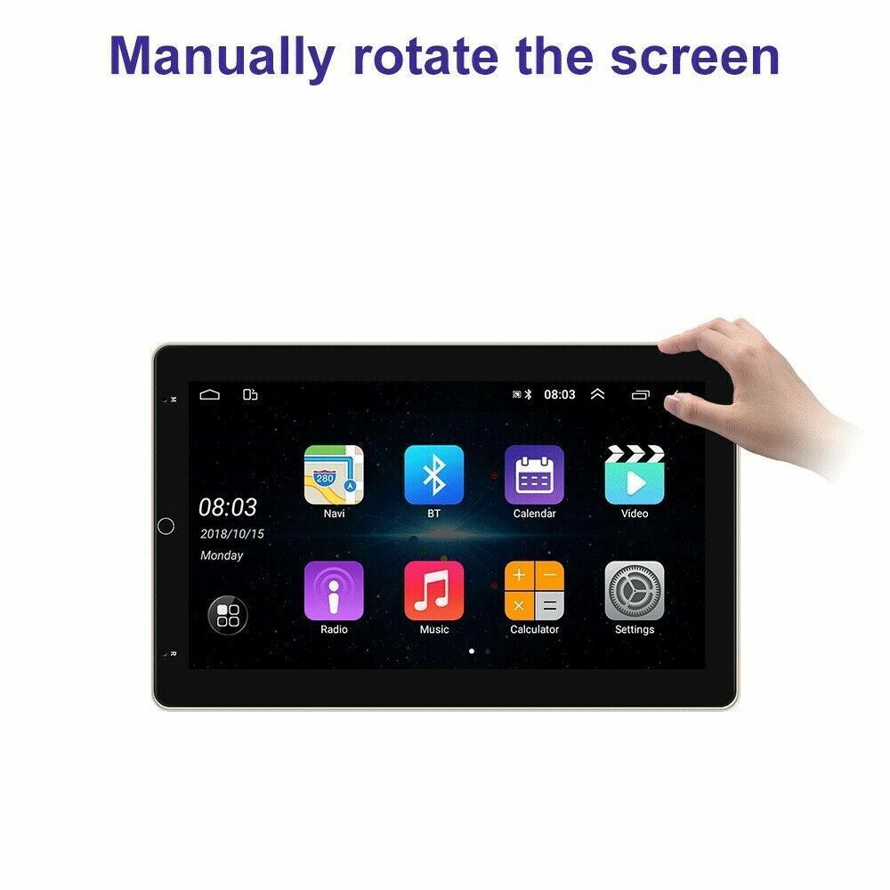 10.1″ Android 13 Car Stereo Radio GPS 4+64GB Rotatable 2Din Apple CarPlay Auto