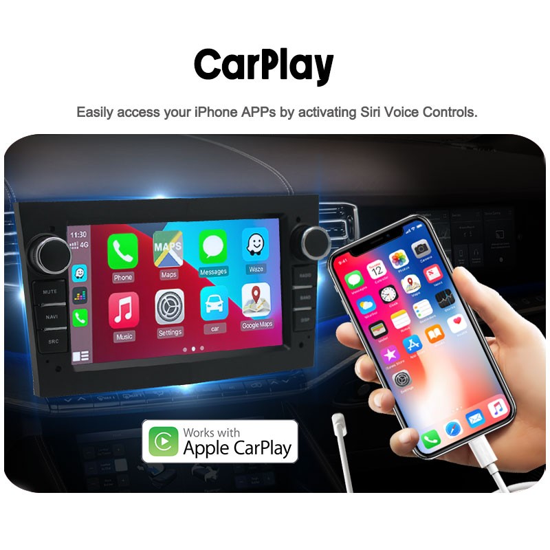 7 Inch Android 9.1 for Opel No DVD Car Radio Built-in Carplay GPS Stereo 2Din