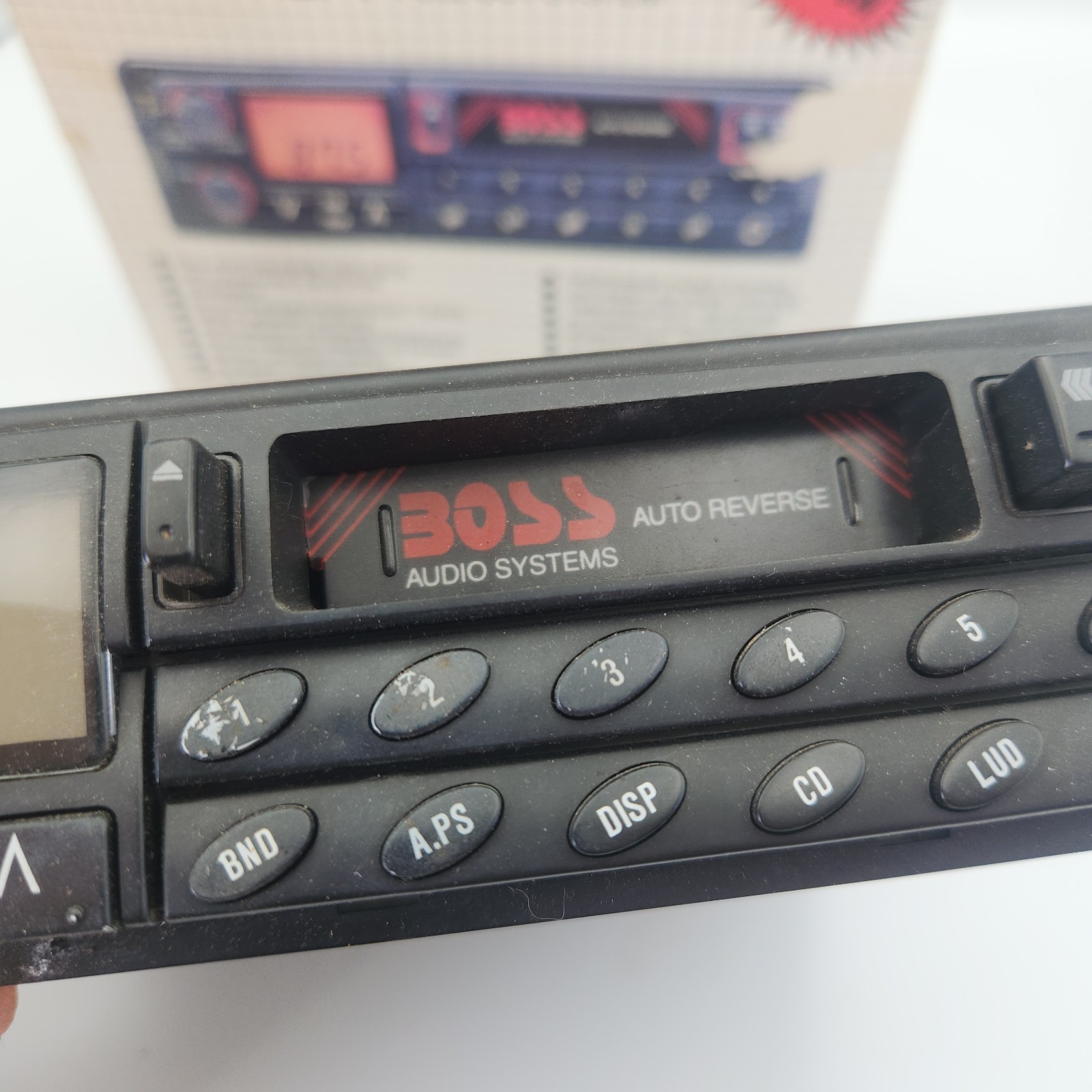 Vintage Boss Audio Systems AVA-101 Cassette Tape Car Radio Stereo With Box