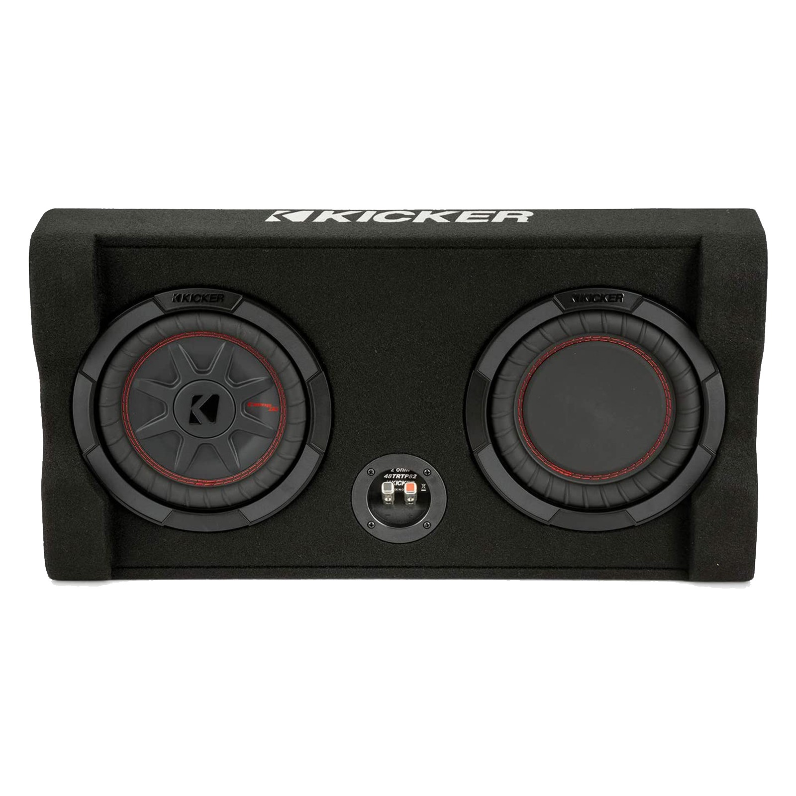 Kicker 8″ 600 Watt Down Firing Loaded Subwoofer Enclosure, Bass Knob w/ Wire