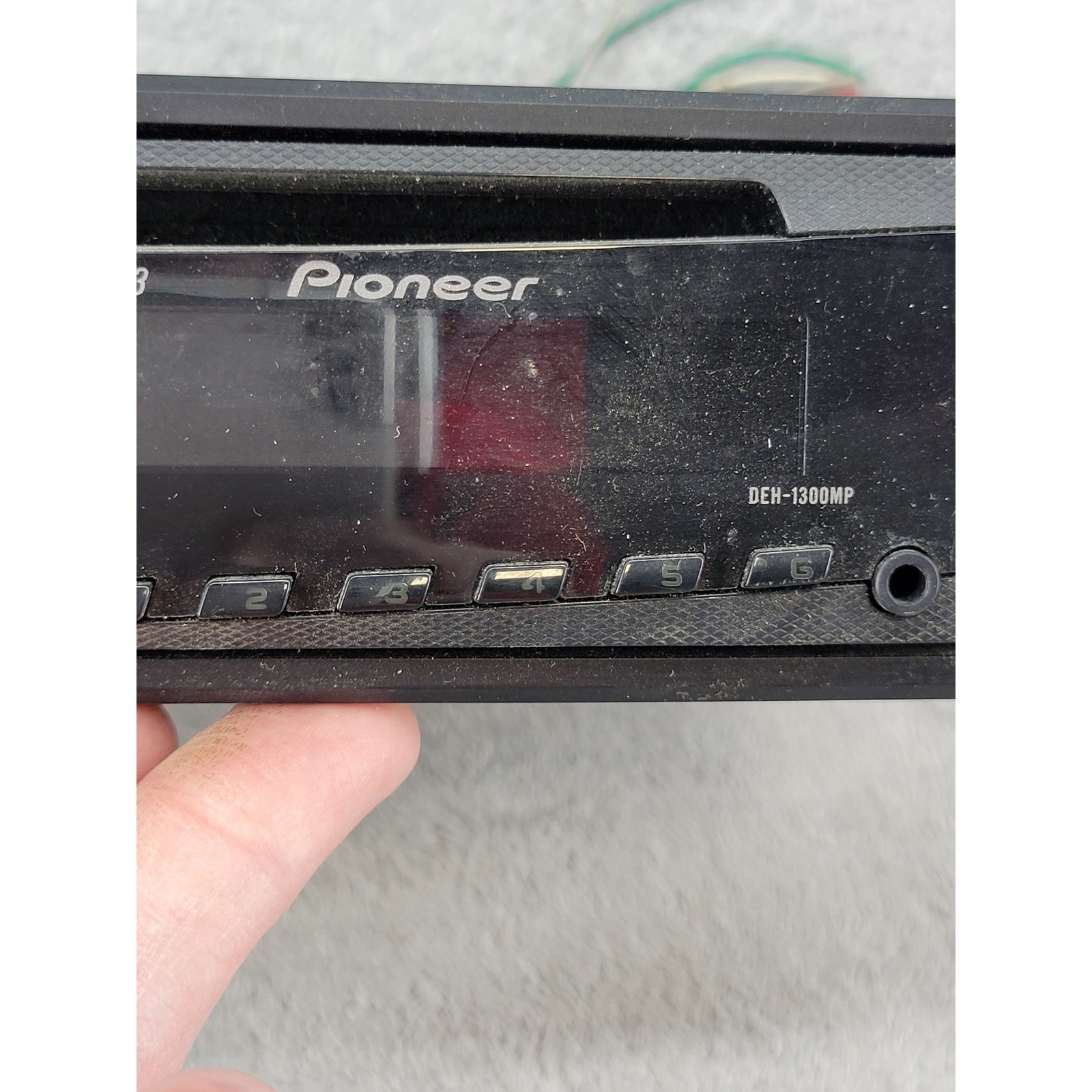 Pioneer DEH-1300MP Car CD Receiver MP3 WMA Front Aux Single DIN Head Unit Black
