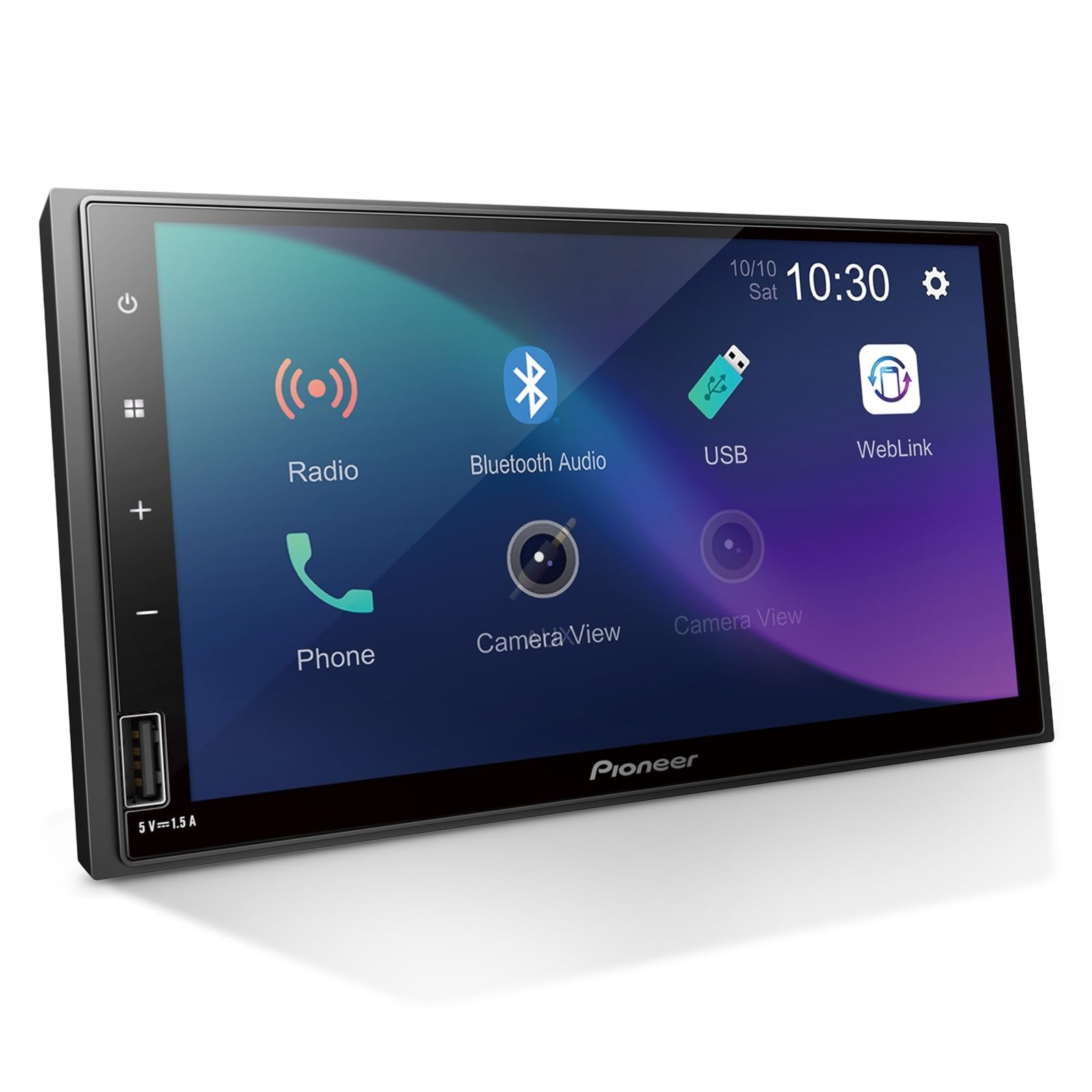 Pioneer DMH-S110EX 7″ Double-Din Digital Multimedia Receiver – Built in Bluet…