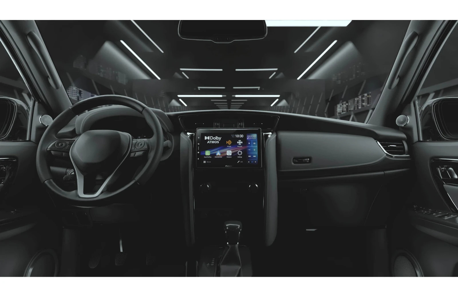 Pioneer 10.1 Inch Floating 1-DIN Receiver Dolby Atmos Wireless CarPlay