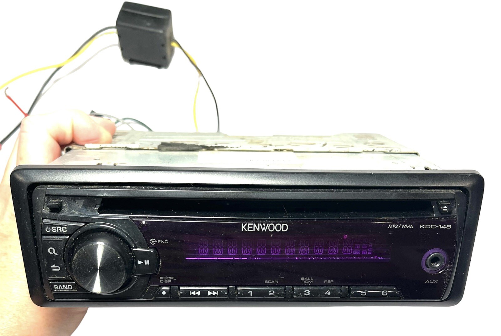 Kenwood KDC-148 CD Player Radio In Dash Receiver Black W/ Radio Cover