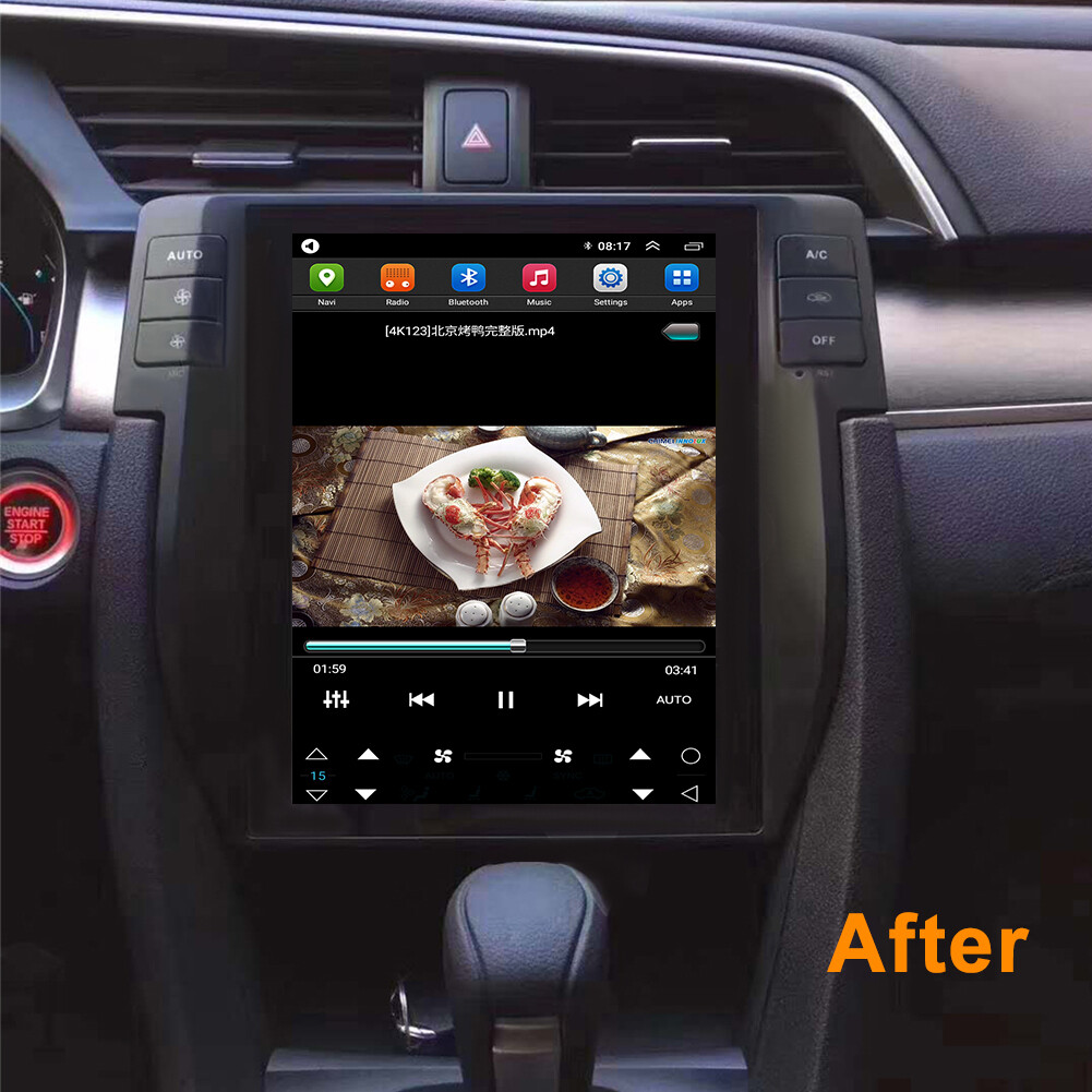 10.4Inch Android 13 Car Radio Carplay For Honda CIVIC 2016-2022 Tesla Screen Car