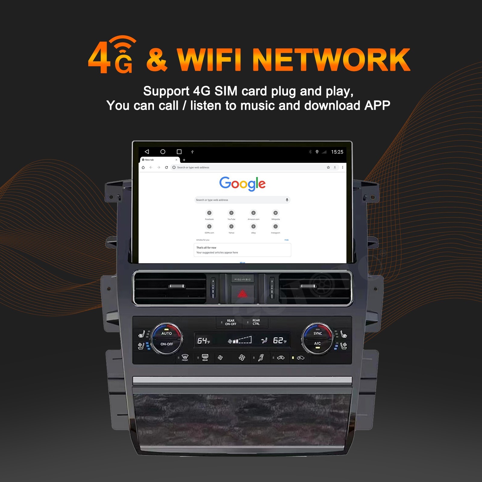 13.3″ Car Radio For Nissan Patrol Y62 Armada 2010-2023 Stereo Upgrade Carplay