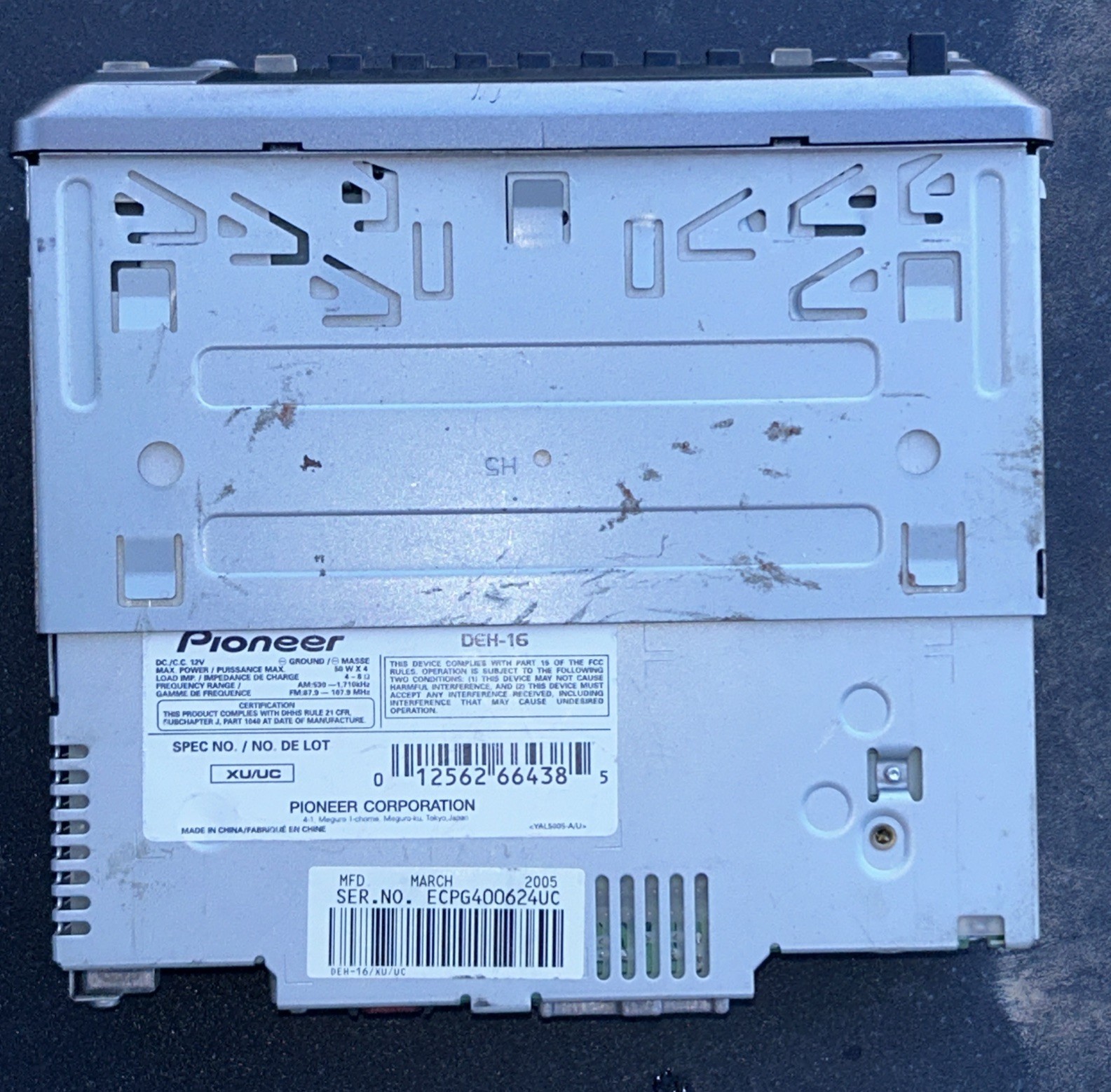 Vintage Pioneer MOSFET Am/Fm CD Player Remote Detachable Face Model DEH-16 DEH16