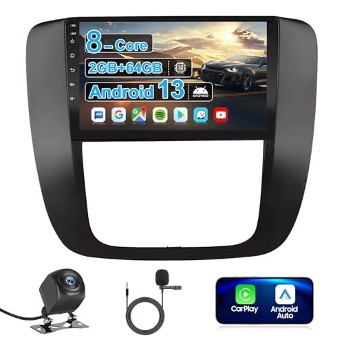 9″ Car Radio Stereo Kit for GMC Sierra Yukon Tahoe 2007-2013 Silverado Black