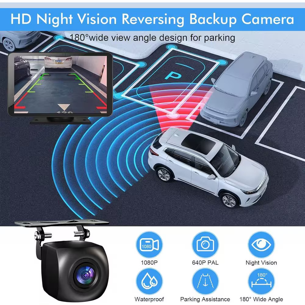 7″ HD Wireless Car Stereo with GPS, Bluetooth, Voice Control & Backup Camera