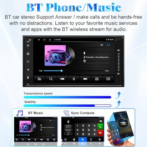4+64G Car Radio for Scion xB 2004-2015, tC 2005-2016, 7 Inch QLED Touch Screen