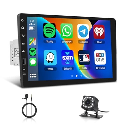 9 Inch Wireless Carplay Single Din Car Stereo Android Auto, Bluetooth IPS