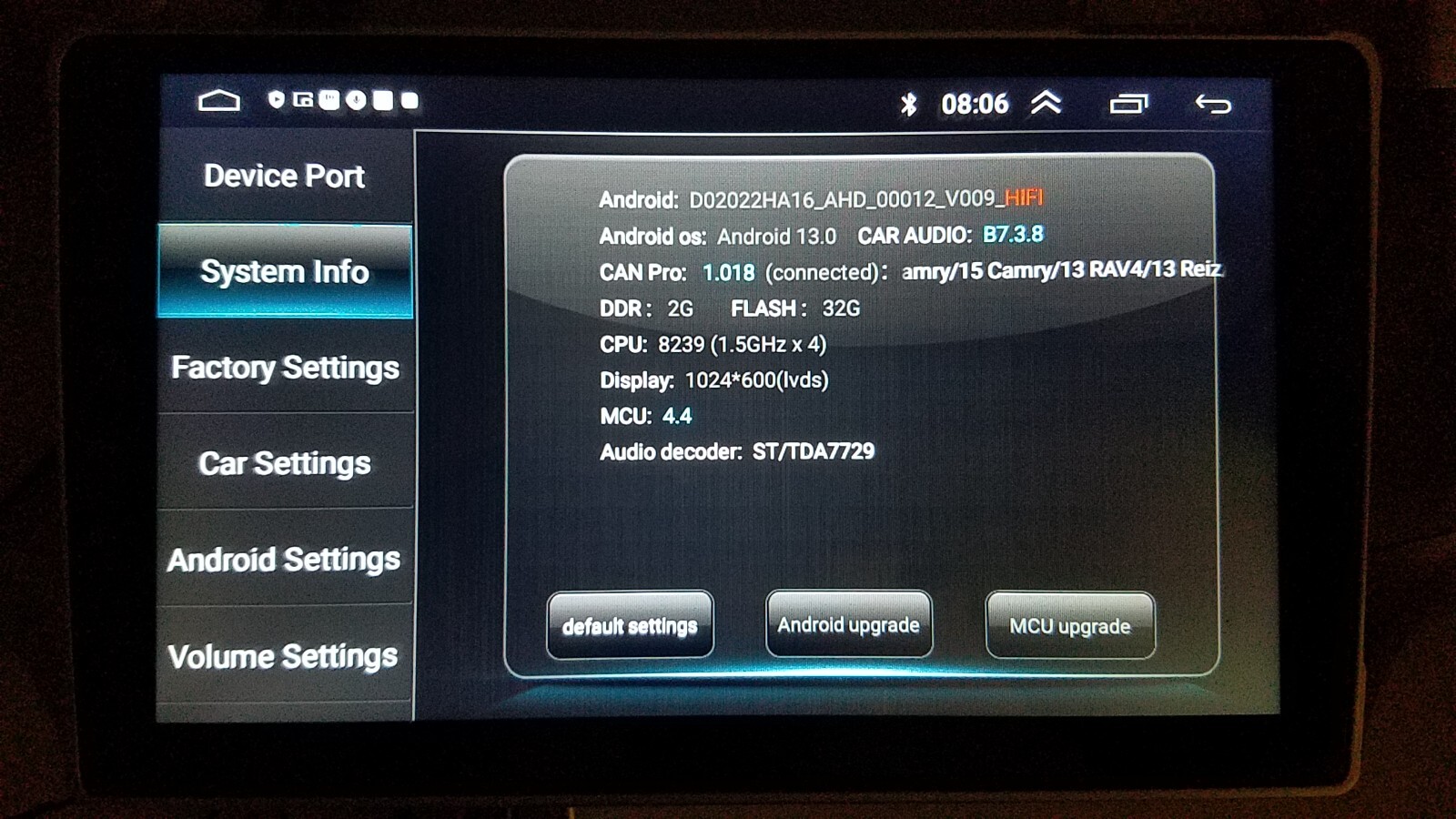 Toyota Avalon 2006-2010 Android 13 Carplay 2G+32G Radio GPS WIFI BT Camera -READ