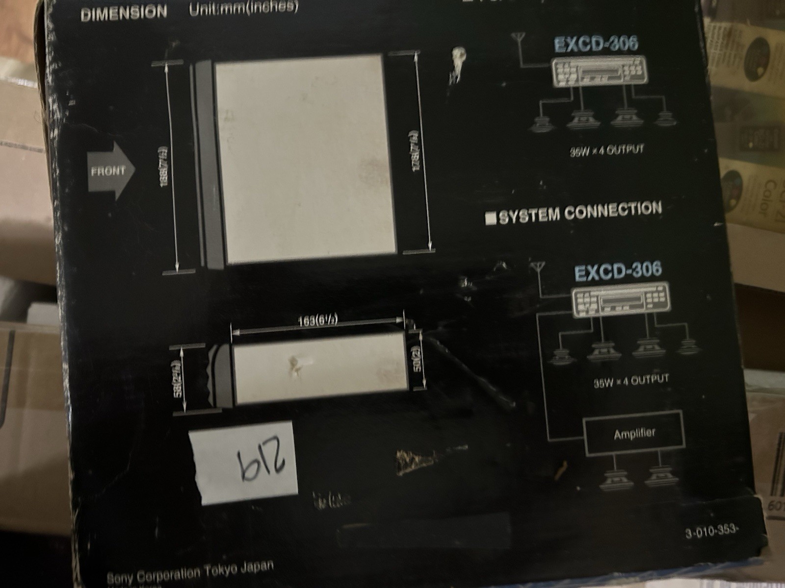 Sony EXCD-306 FM/AM CD Player Detachable Face Equalizer 1 DIN 2 Preouts