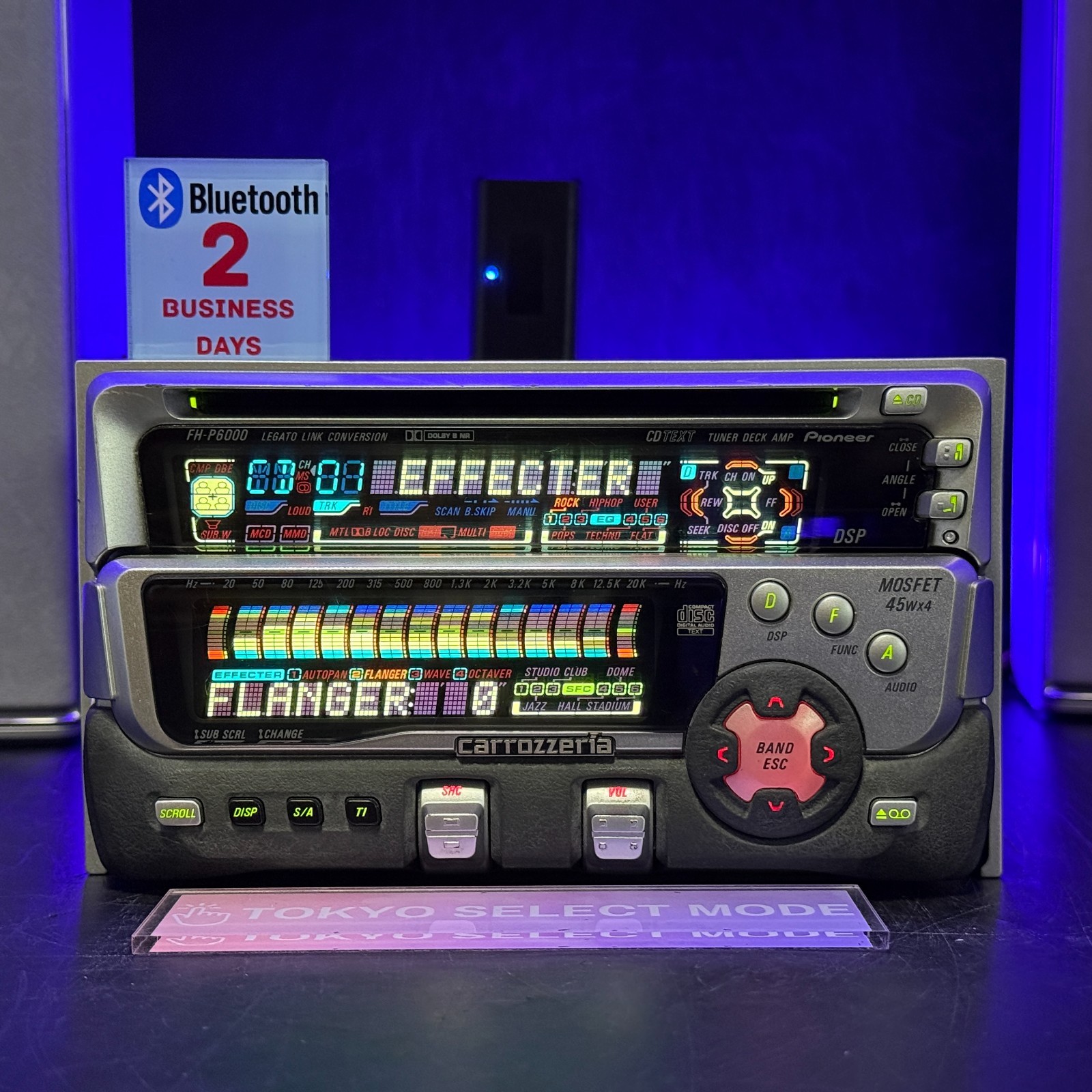 Pioneer Carrozzeria FH-P6000 2DIN Car Audio CD Cassette Bluetooth Player Stock