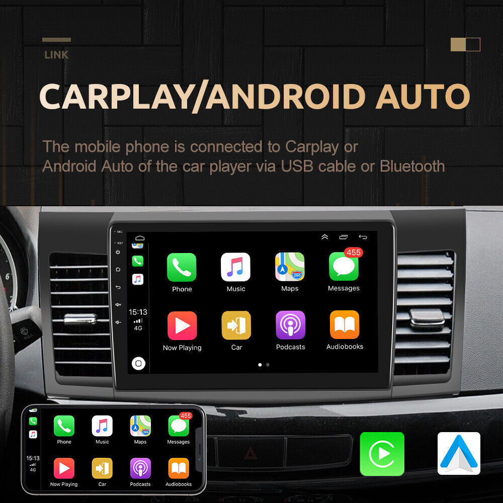 Auto Car Stereo Radio Dash Kit Carplay For Mitsubishi Lancer 2008-17 Android13