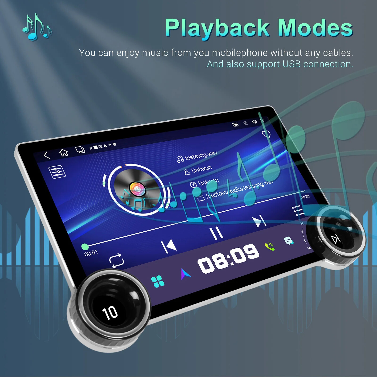 10.1 Inch Double-knob DSP RDS Car Play Radio Stereo DVD Multimedia Player