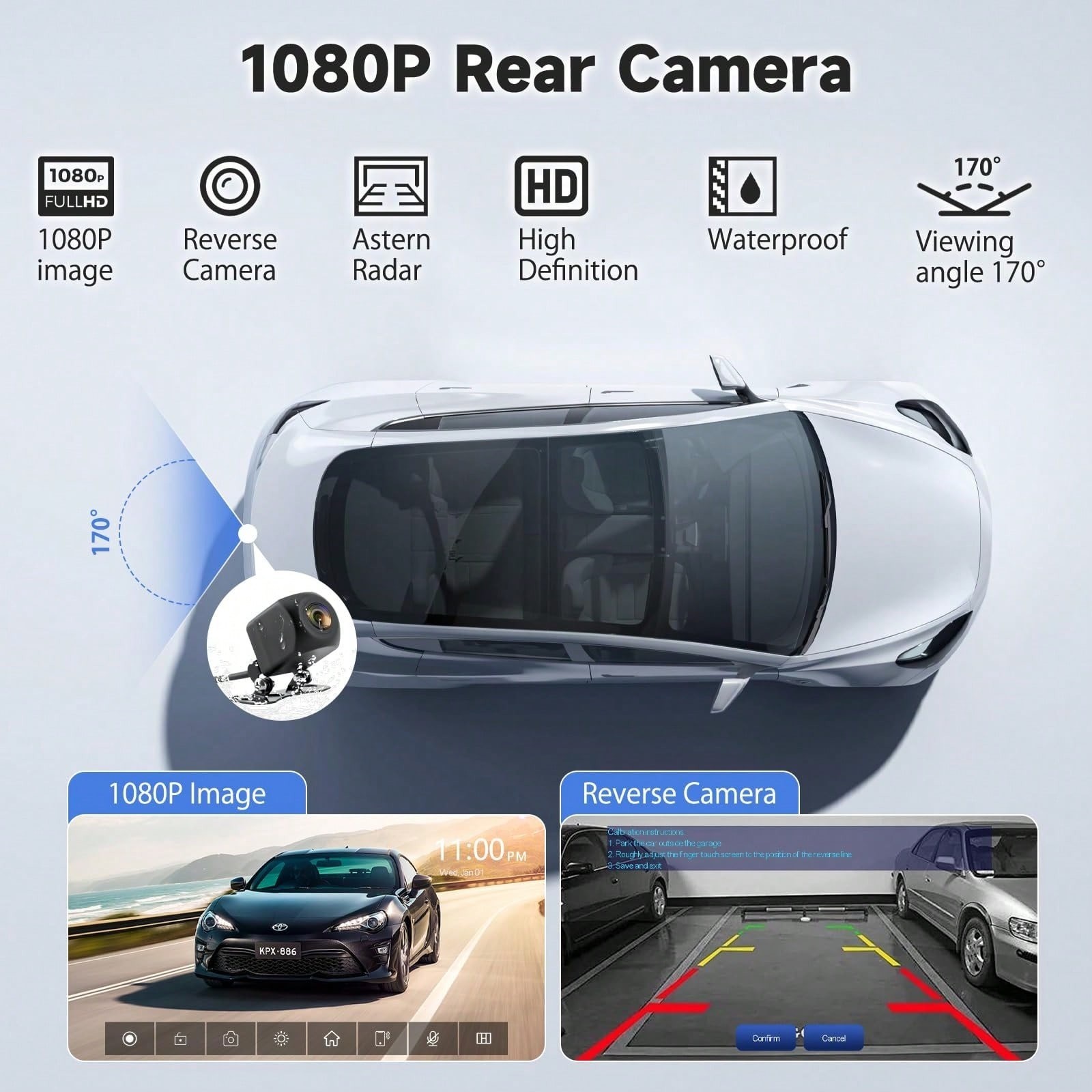 7 Inch Car Radio With Wireless CarPlay Android Auto Dash Cam And Backup Camera