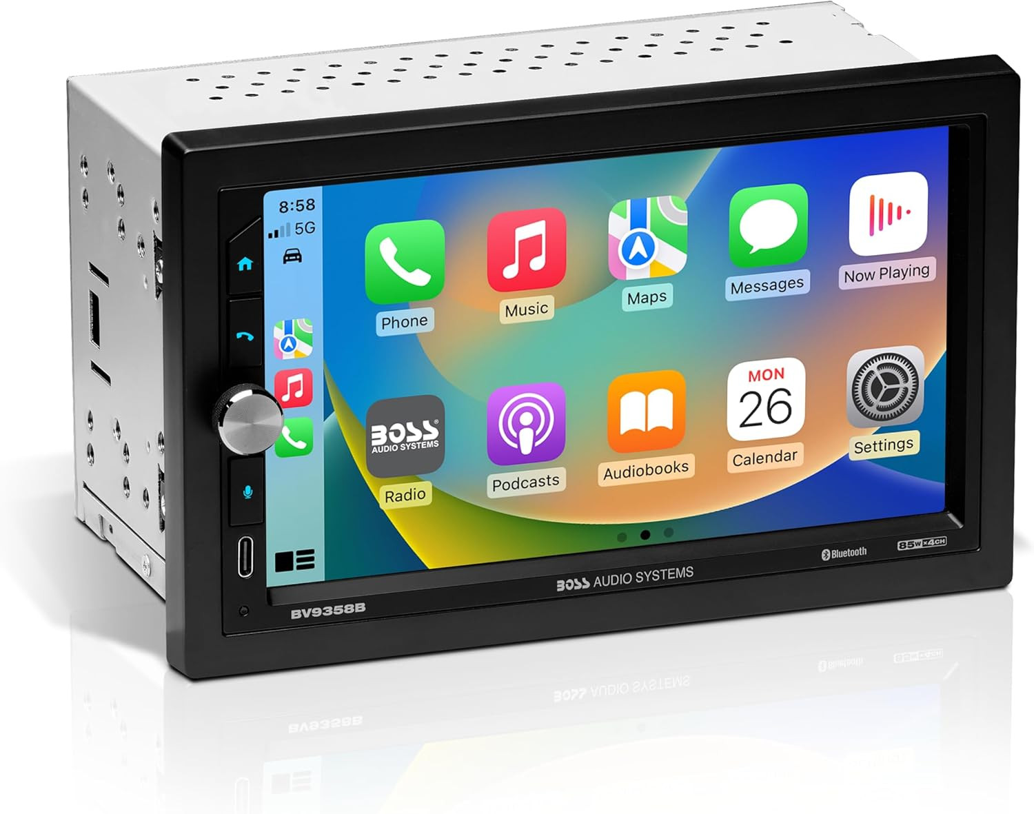 BV9358B Car Stereo – Wireless Carplay Android Auto, Double Din, 7 Inch Touchscre