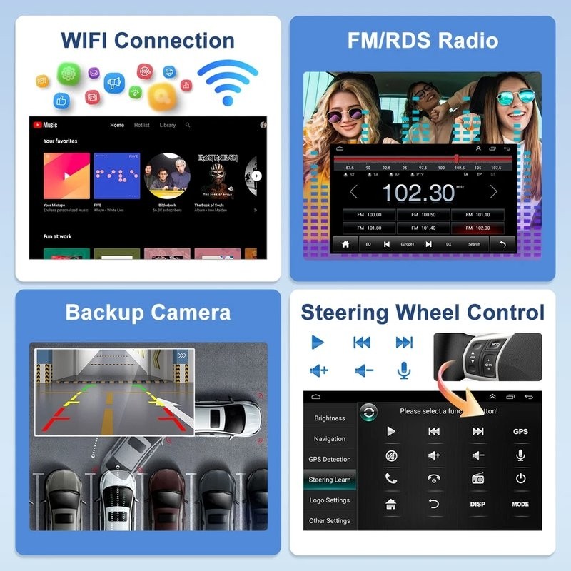 Android Car GPS Navigation Radio Stereo Wifi For Honda Pilot 05-08 Apple Carplay