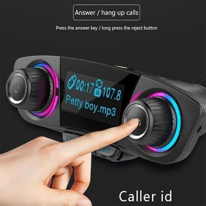 LED Screen Aux Modulator Bluetooth 4.0 Handsfree Car Kit Audio Radio MP3 Player