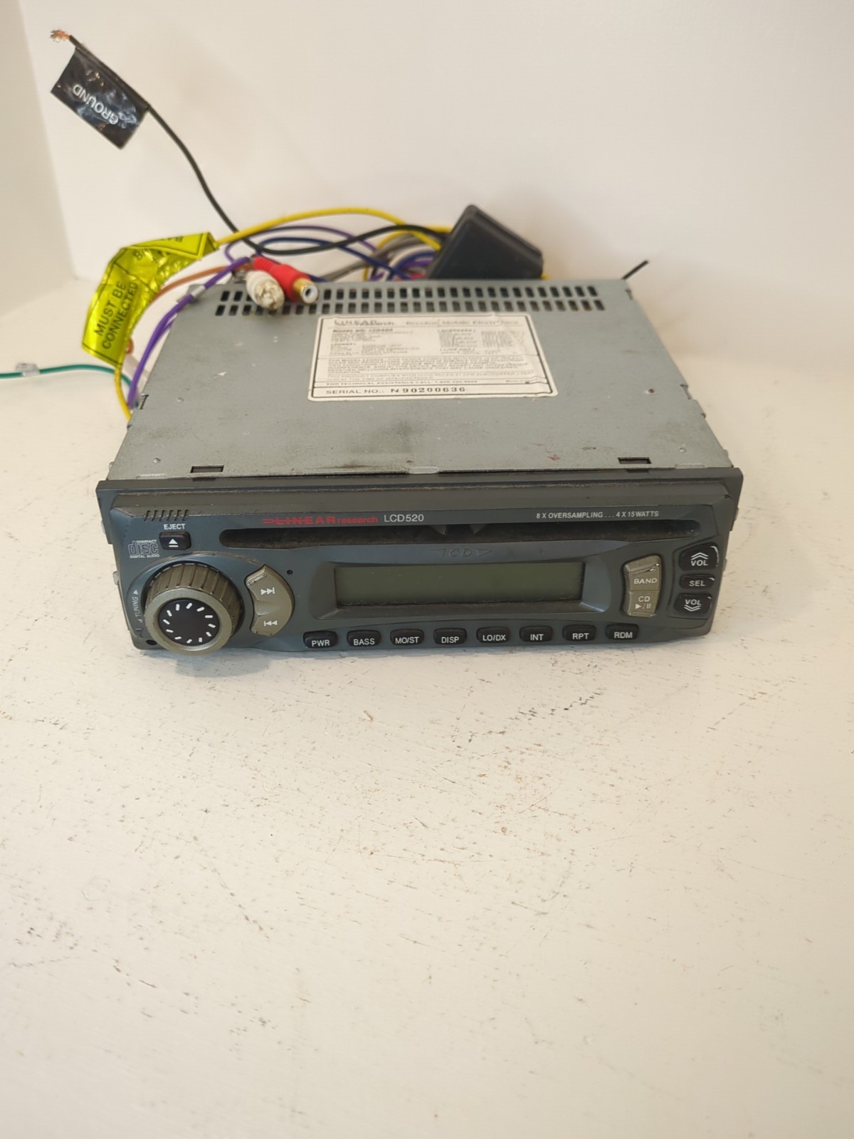 *Untested* Linear Research LCD520 Recoton Mobile CD Player Car Boat Radio Stereo
