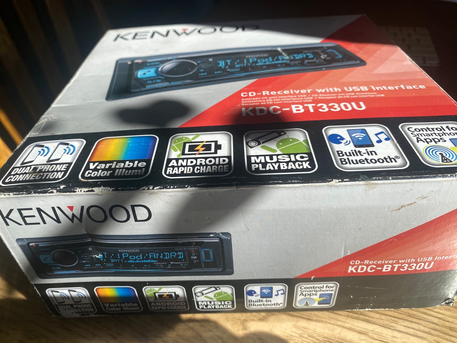 Kenwood KDC-BT330U CD Car Stereo Receiver, Bluetooth, AM/FM/CD, Radio,