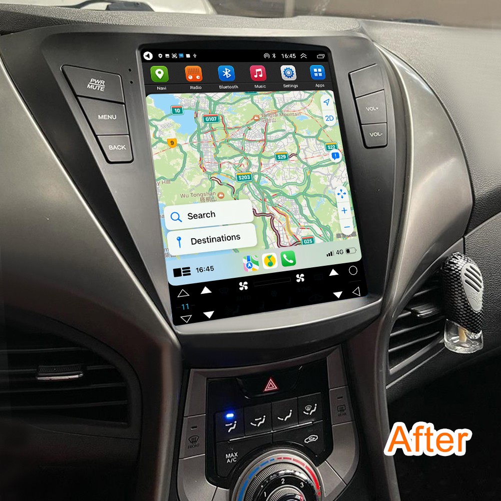 8+256G For Hyundai Elantra 2011-2012 Car GPS Player Stereo Radio Tesla Screen FM
