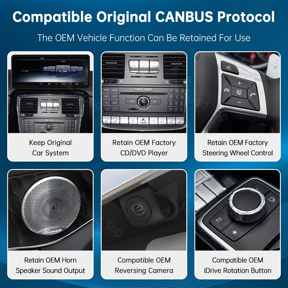 12.3′ Wireless CarPlay Multimedia TouchScreen For Benz G G550 W463 G500 NTG4.5/5