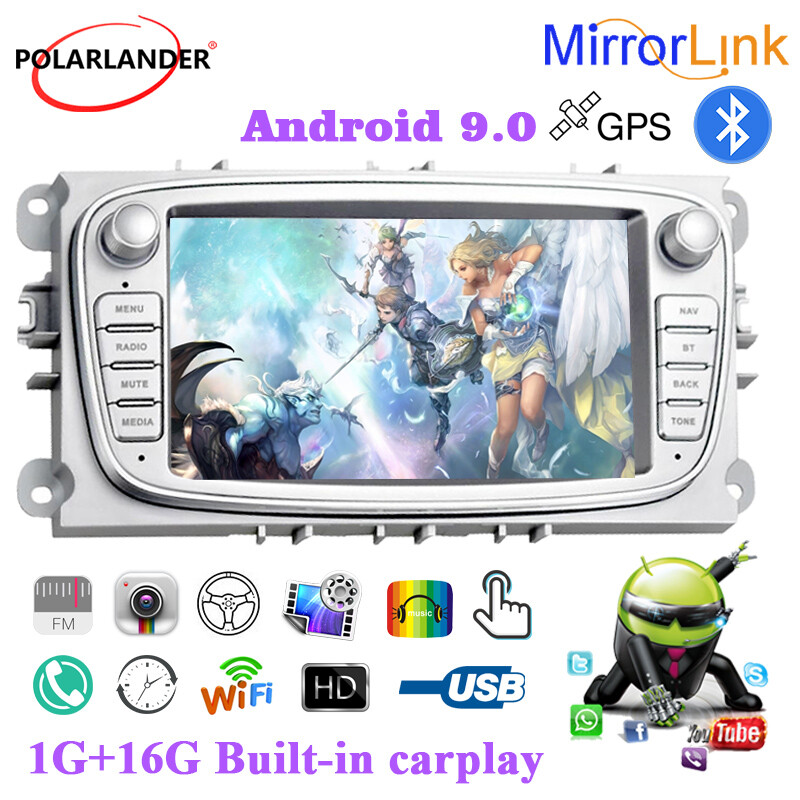 2 Din Touch screen 7 inch Car Radios TF/USB Biuetooth MP5 AUX FM GPS Mirror link